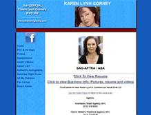 Tablet Screenshot of karenlynngorney.com